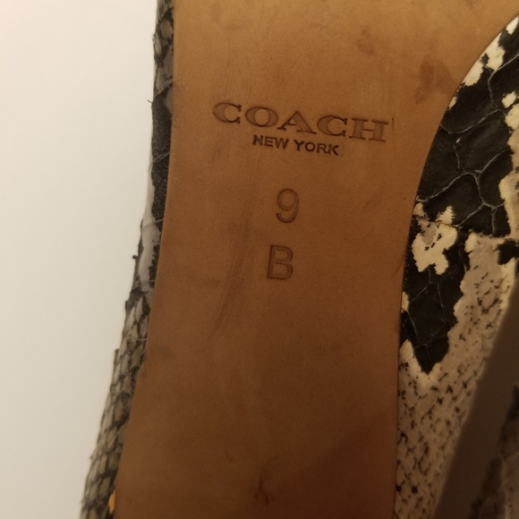 Coach Leather Snakeskin Heels - Picture 7 of 7